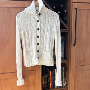 J. Crew Women's Cable Knit Cardigan - White